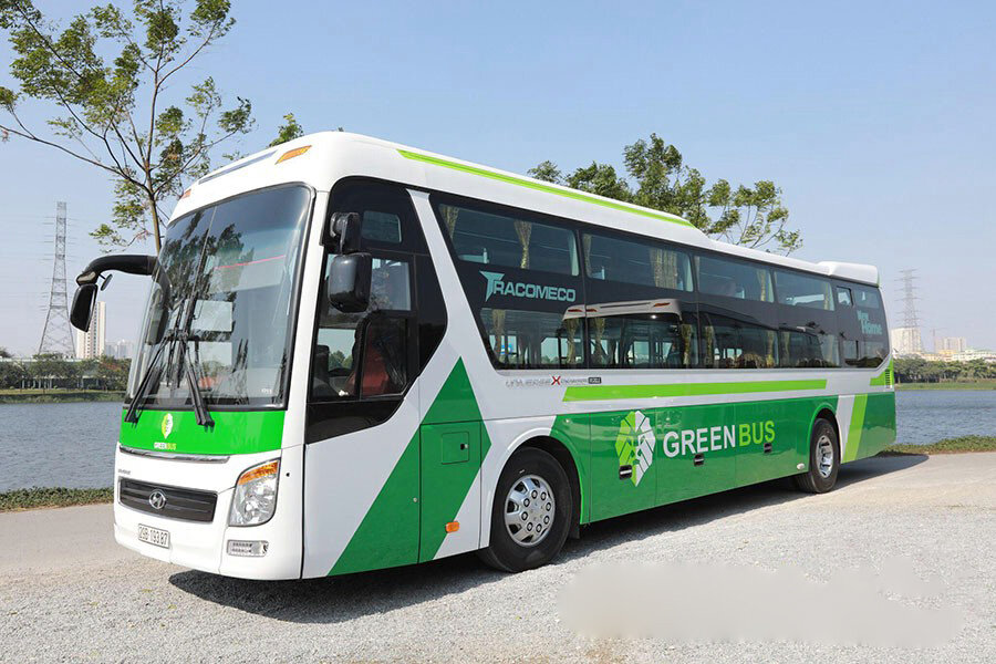 Green Bus from Ward 1 Center to Vung Tau Beach Ward